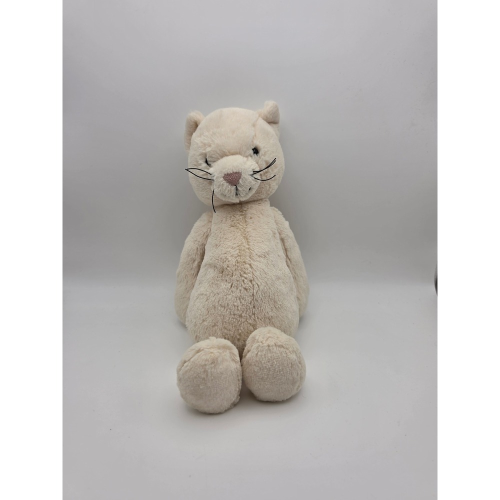 Jellycat Bashful Cream Kitten Plush Stuffed Animal Cat Off-White 10 inch